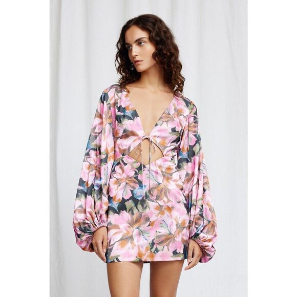 SIGNIFICANT OTHER Louisa Mini Dress in Midnight Lily vacation cocktail Size 4 - Picture 1 of 5